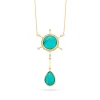 TURQUOISE SUN SHAPE NECKLACE