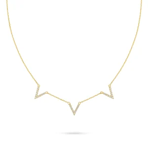 Diamond Pave Chevron Necklace