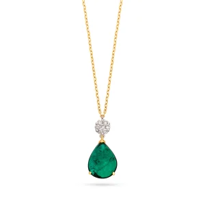 Emerald and Diamond Pendant