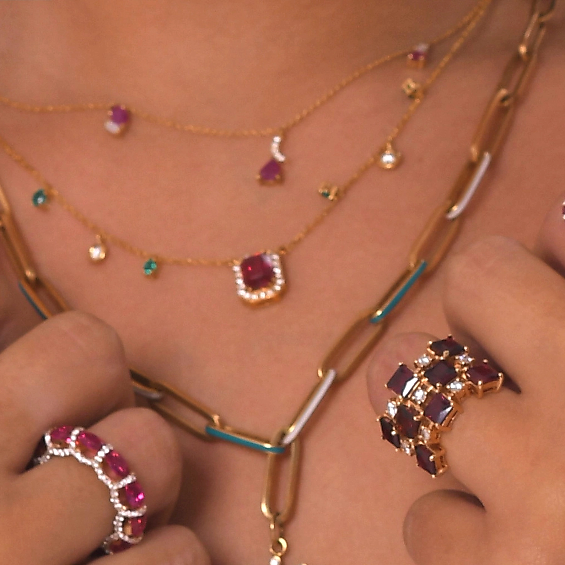 EMERALD AND RUBY NECKLACE - Image 2