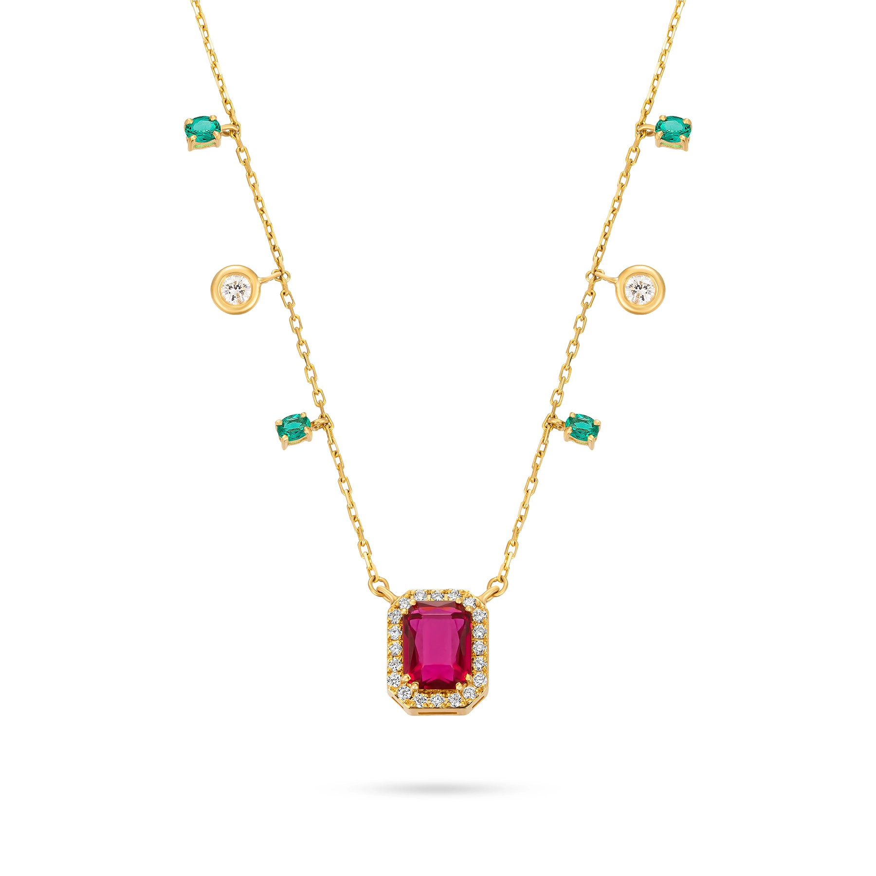 EMERALD AND RUBY NECKLACE