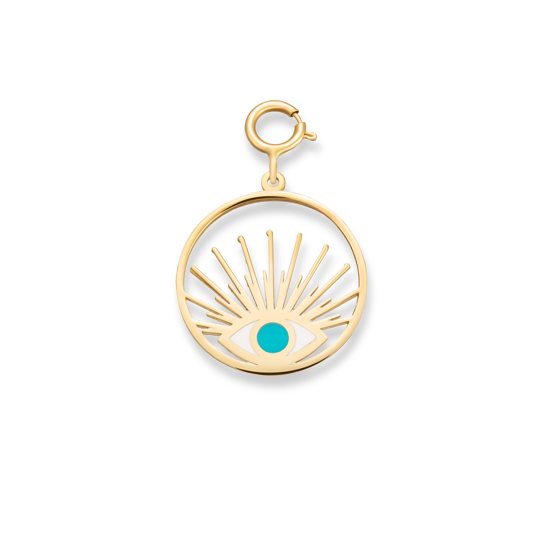 GOLD ENAMEL EVIL EYE CHARM