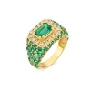 GREEN PINKIE DIAMOND RING