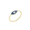BLUE ENAMEL EVIL EYE DAINTY RING