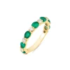EMERALD & DIAMOND ETERNITY BAND