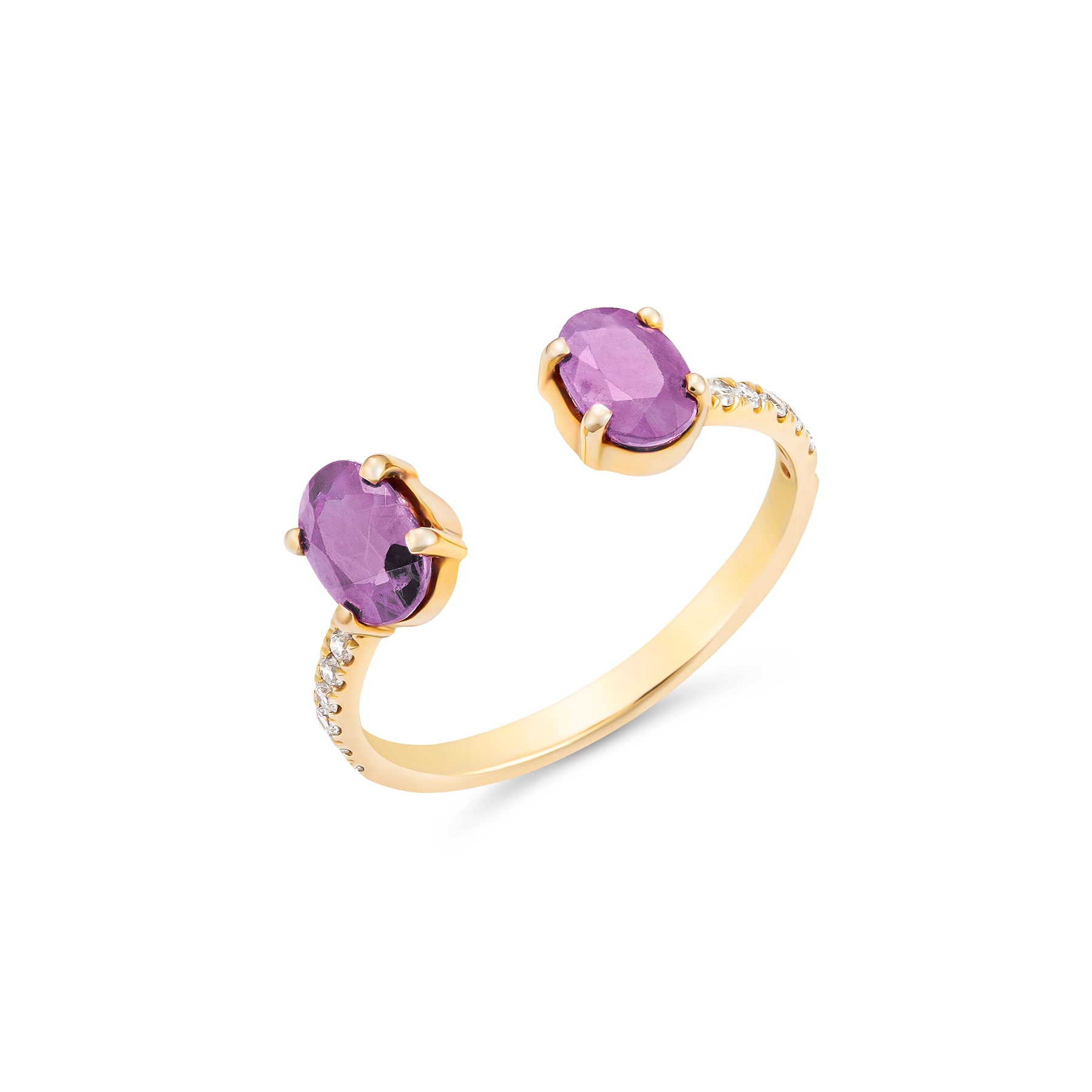 OVAL LILAC OPEN DIAMOND RING