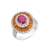 RED RUBY YELLOW SAPPHIRE DIAMOND RING