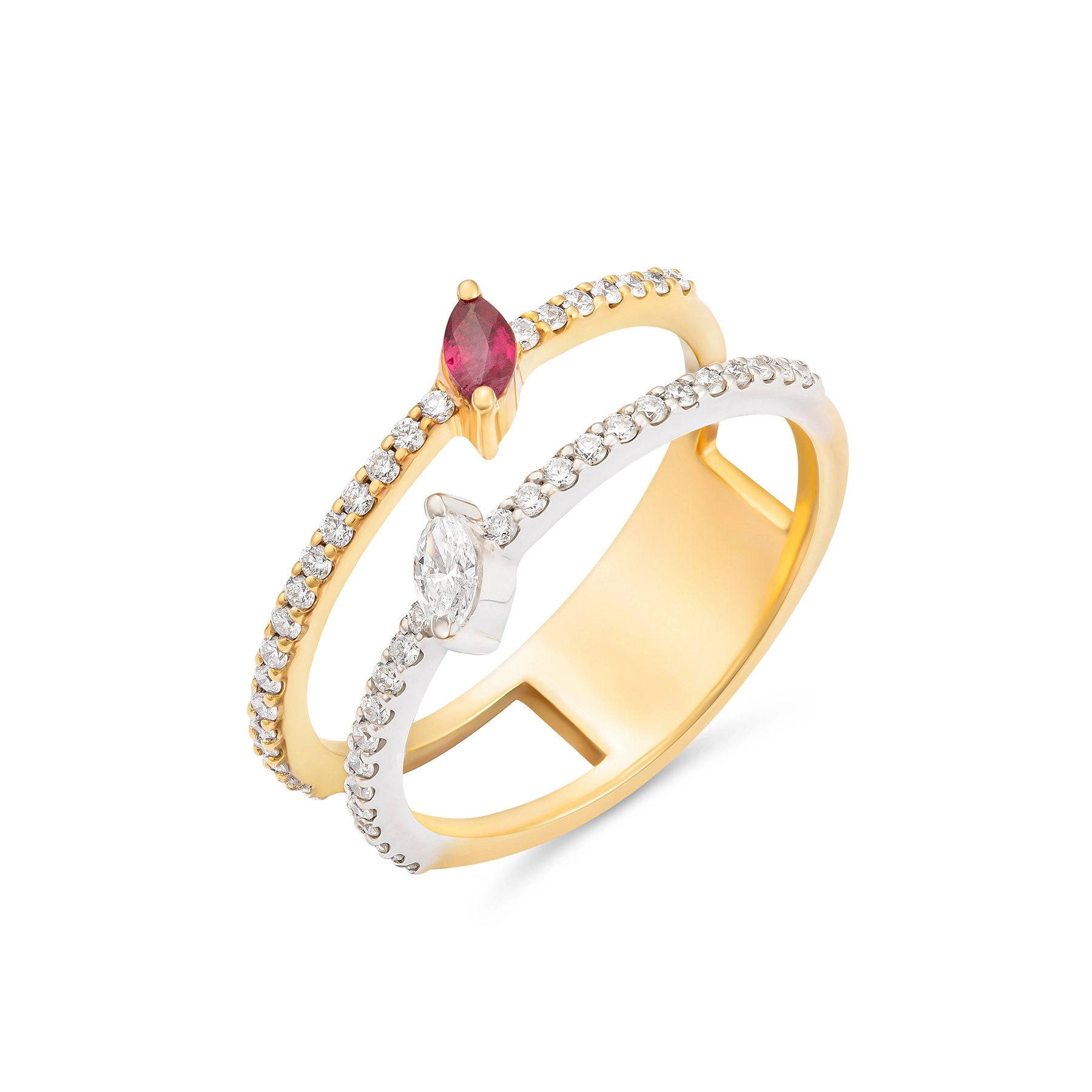 DOUBLE DIAMOND BAND RING