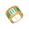 GREEN TOPAZ DIAMOND RING