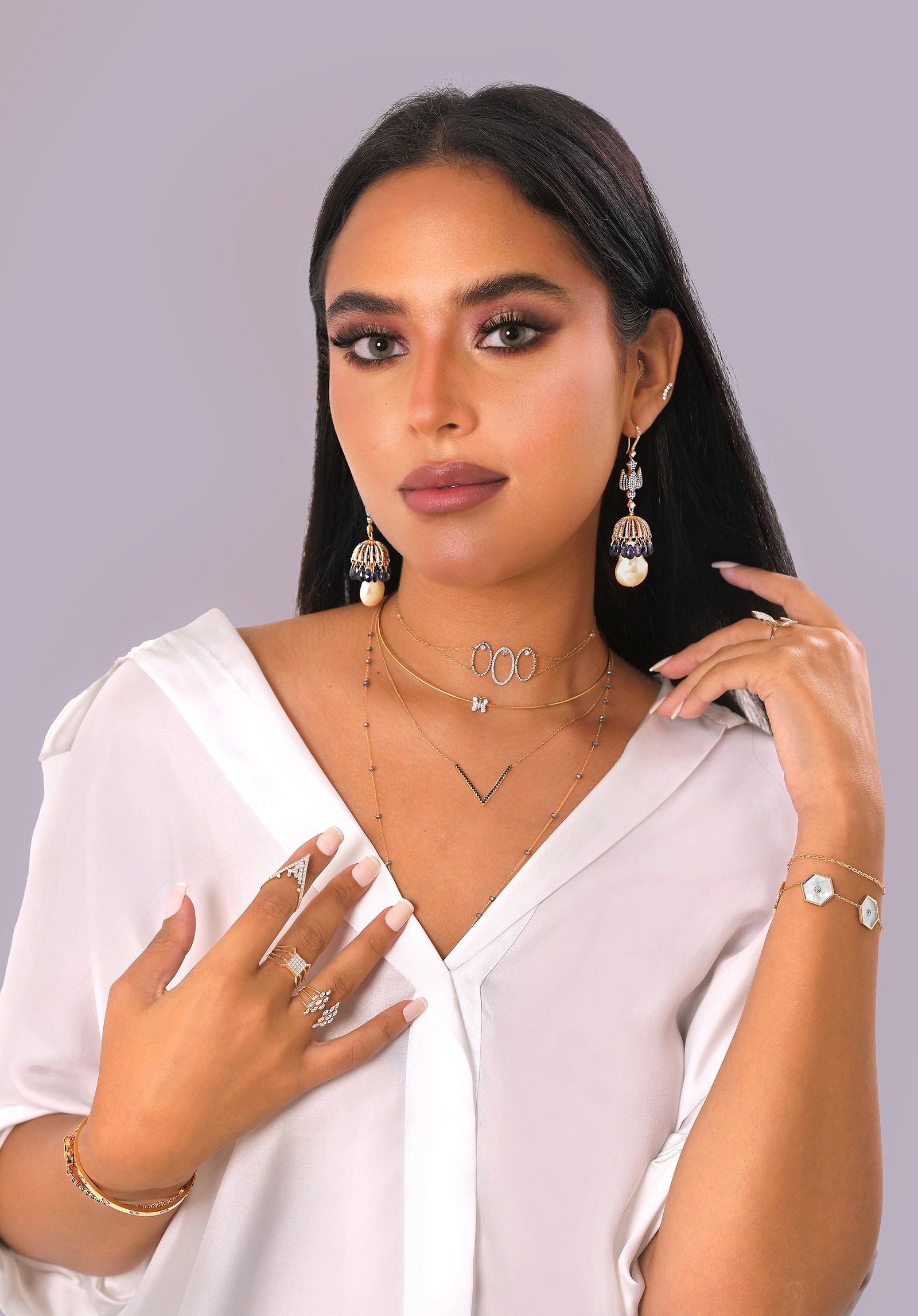 CHANDELIER VINTAGE DIAMOND EARRINGS - Image 2