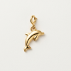 Gold Vintage Dolphin Charm