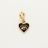 Evil Eye Heart Gold Charm