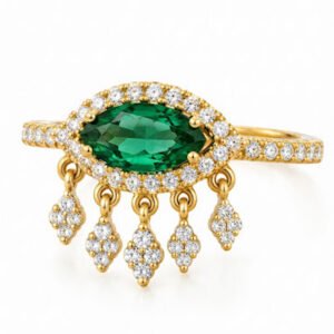 The Royal Green Topaz Pinky Ring