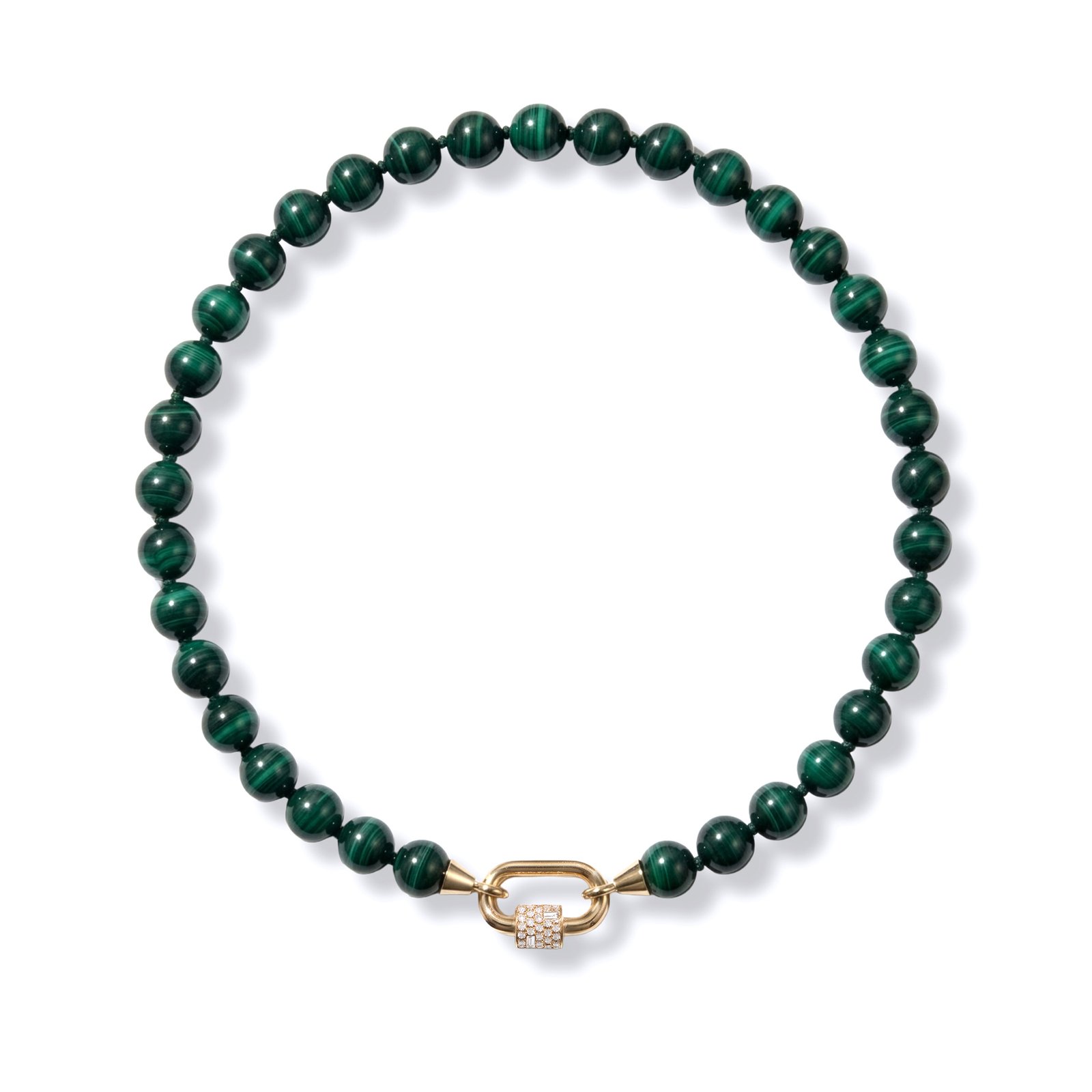 Rich in Green: Malachite Beaded Chain for Charms - Image 2