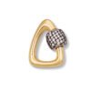Edge Up Your Stack: Diamond & Oxidized Gold Triangle Charm Lock