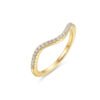 Ride the Wave: Curved Diamond Stackable Pinky Ring